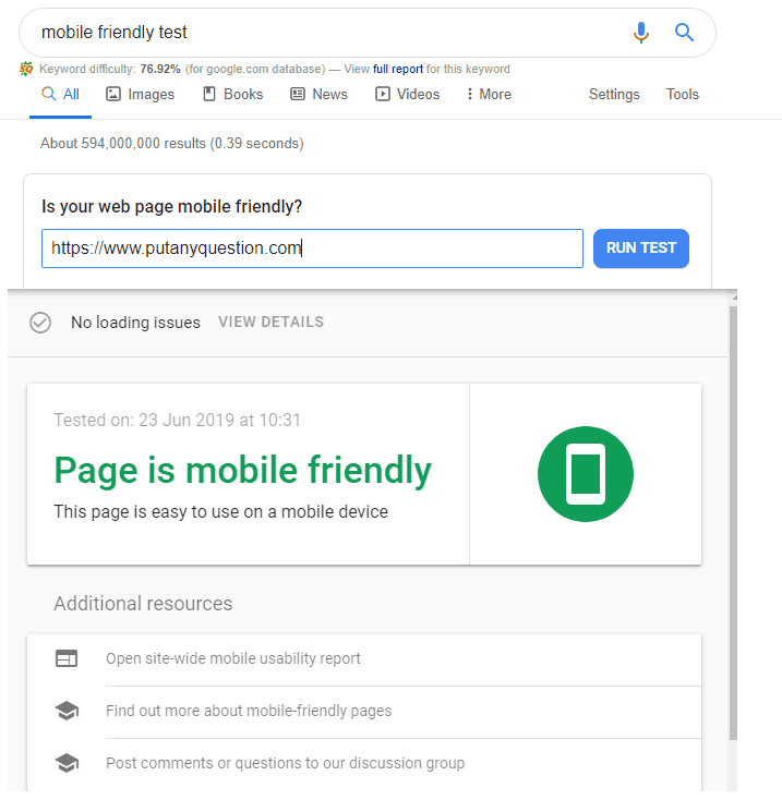 Mobile Friendly Theme Check in Google 