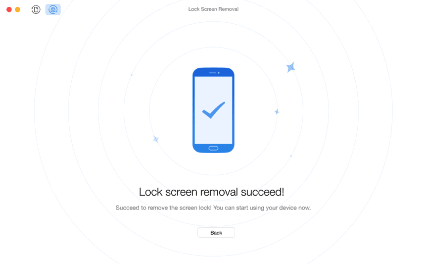 Lock screen removal succeed