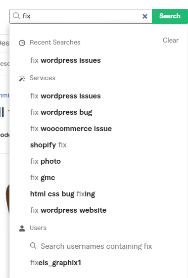 Rank Fiverr gig "Fix WordPress issues"