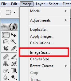 Resize an image in Photoshop