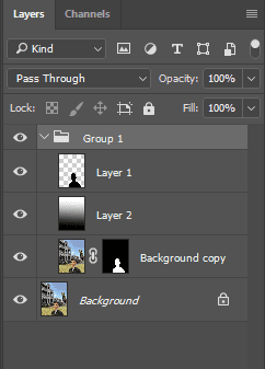 How to group layers in Photoshop