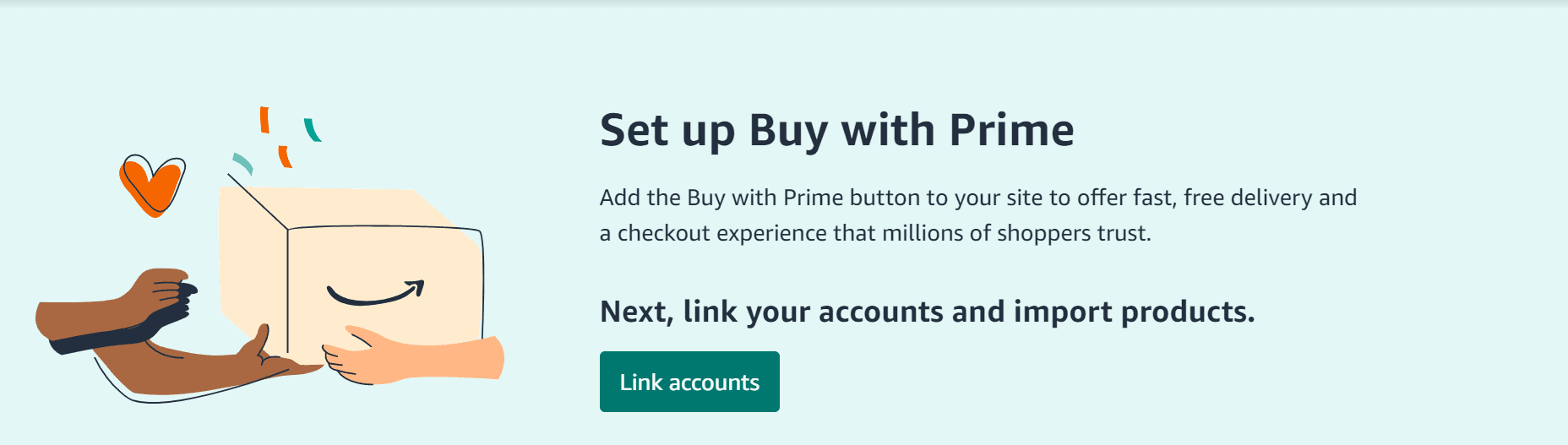 Link accounts on Buy with Prime Portal
